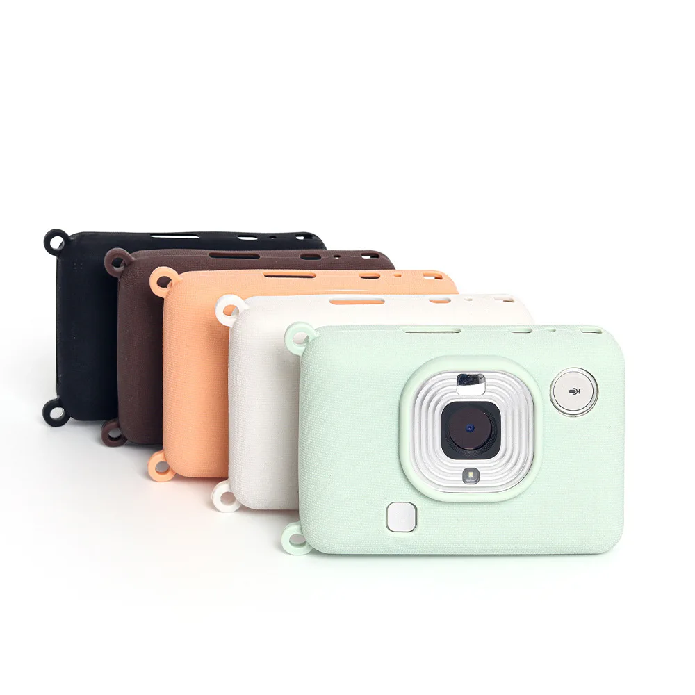 Suitable For Instax Mini Liplay Silicone Camera Protective Case With Simple Solid Color Dust-Proof And Stain Resistant