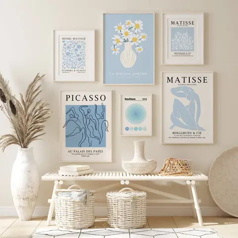 Blue Flower Market Henri Matisse Posters Prints Abstract Wall Art Gallery Canvas Painting Nordic Picture For Living Room Decor