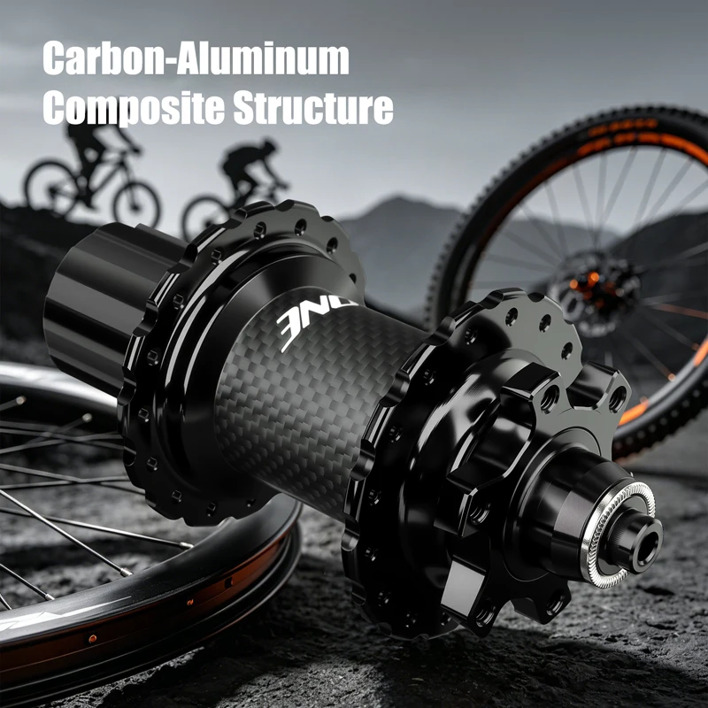 SPEEDONE Pilot Bicycle Carbon Fiber Hub 32H HG Tower Base 120 Click QR/TA Lightweight Mountain Bike Bearing Hub Set Bikes Parts