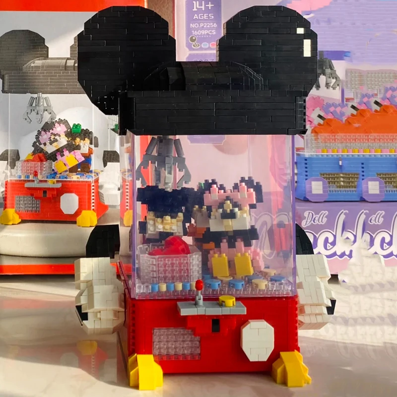 YKO 2255 동물 세계 만화 쥐 발톱 기계 인형 클립 3D 모델 미니 다이아몬드 블록 벽돌 조립 장난감 어린이용 박스 없음