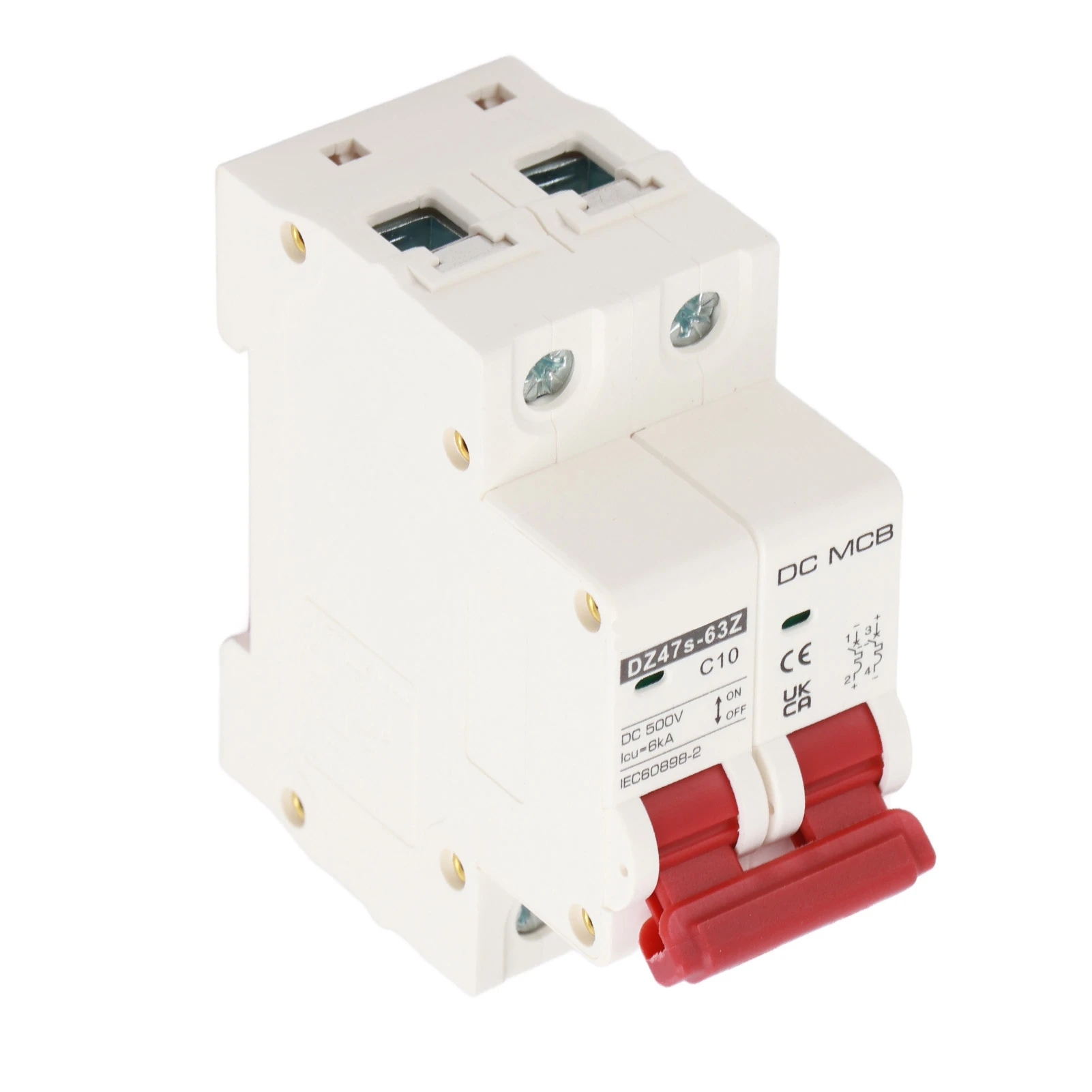 

DC Circuit Breaker Magnetic System Miniature Circuit Breaker for PV System 500V 10A 2P