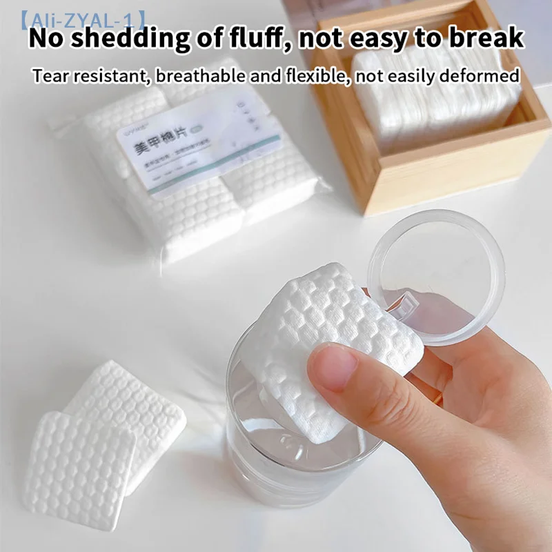 【ZYAL-1】200 قطعة من وسادة قطن للأظافر مزيل طلاء الأظافر جل نظيف مانيكير مناديل خالية من الوبر منظف قطني وسادات ورقية أداة ورنيش #5