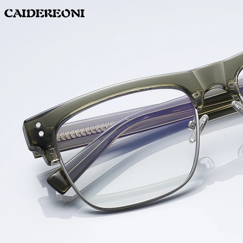 CAIDERONI Simple Business Fashion Large Frame Design Square Anti-blue Light Computer Glasses Customized Eyewear Optical PFD2203