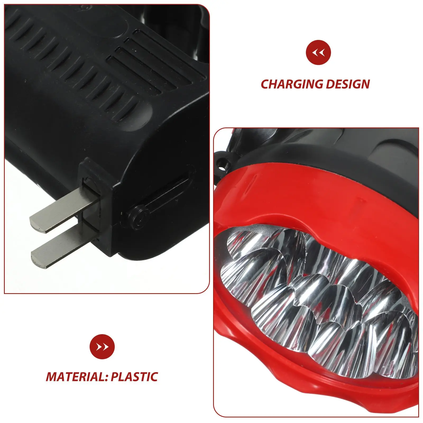 Charging Flashlight High Grade Plastic Super Bright Outdoor Camping Hunting Lantern Searchlight Strong Light Portable Lighting