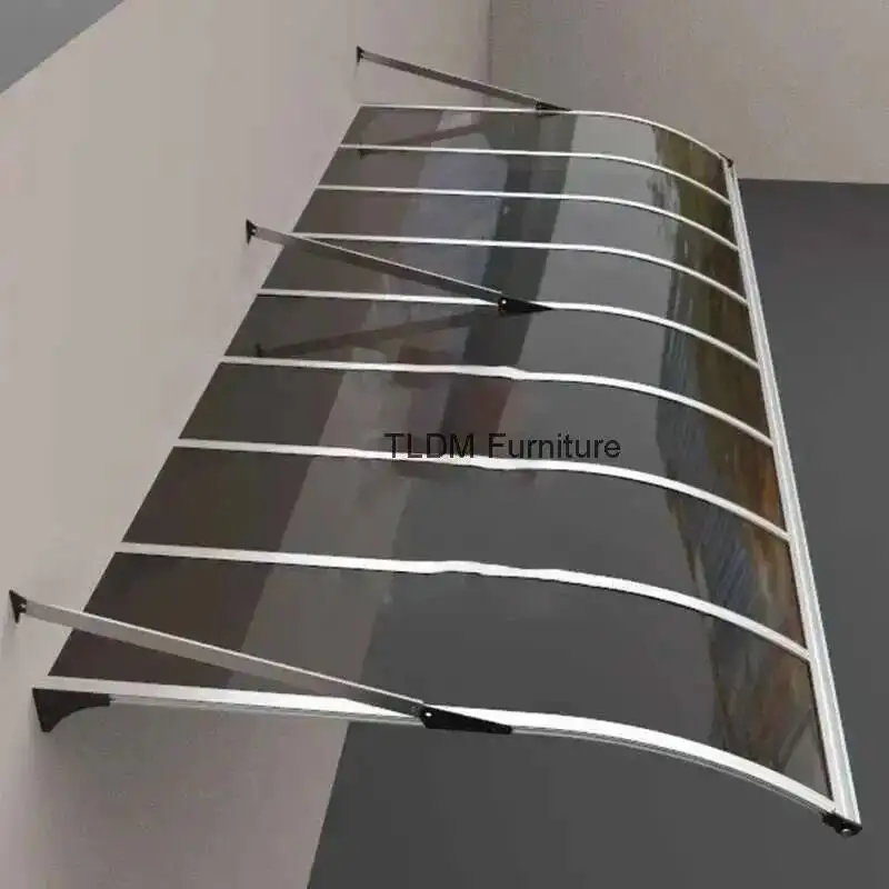 Home Nordic Window Courtyard Eaves Large Sink Aluminum Alloy Gazebos Rainproof Pergola Transparent Plate Awning Garden Pavilion