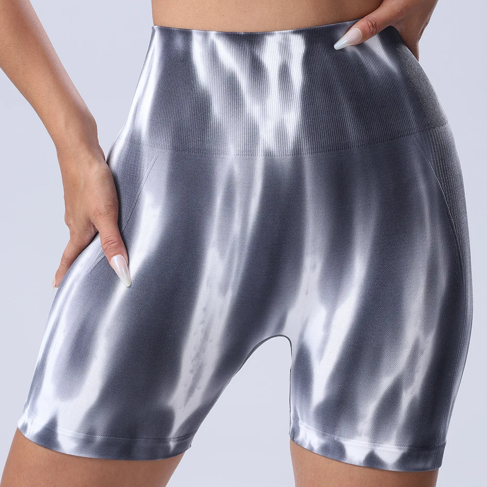 Aurora shorts de ioga coloridos para mulheres, cintura alta, push up, fitness, corrida, ciclismo, academia, verão