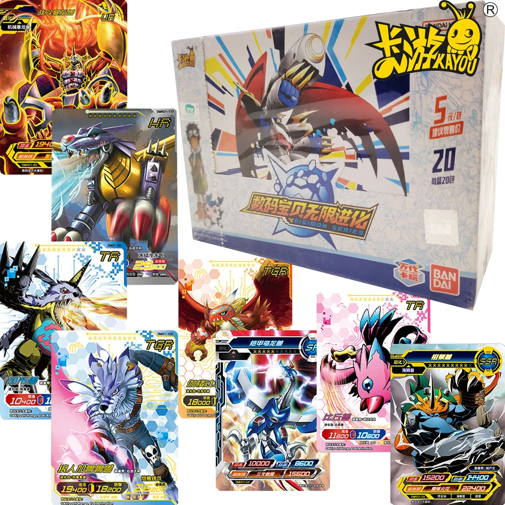 

KAYOU Original Digital Monster Limited Edition Collection Cards for Boys Girls Anime Game Classic Character Battle Cards Gifts