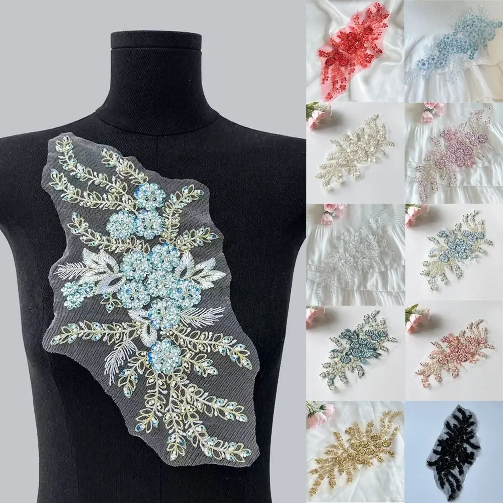 

Fashion Elegant Sequin Embroidery Sequined Embroidery Patches DIY Embroidered Floral Patches Sequins Patches Stage Costumes