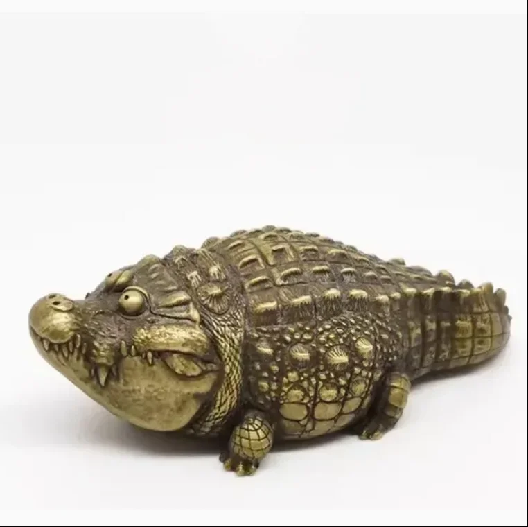 Crocodile First Model Ornaments Desktop Office Personalized Financial Crocodile Decoration Pendant Cute Retro Tide Play