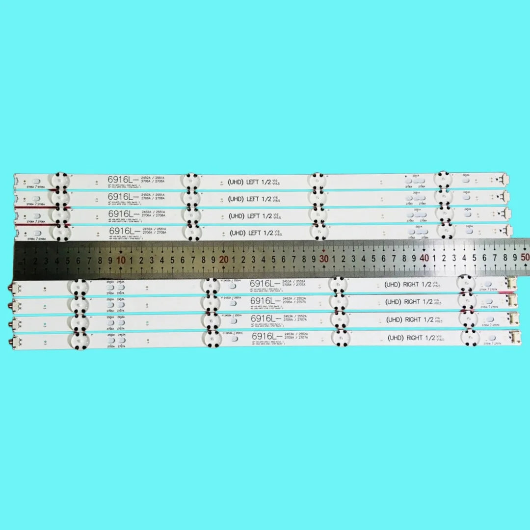 LED Backlight strip 8 Lamp For 49 V16.5 ART3 6916L-2705A 2706A 2707A 2708A 49LF5400 49UH610V 49LJ58300W 49UH620V LC490DGE-FJM2