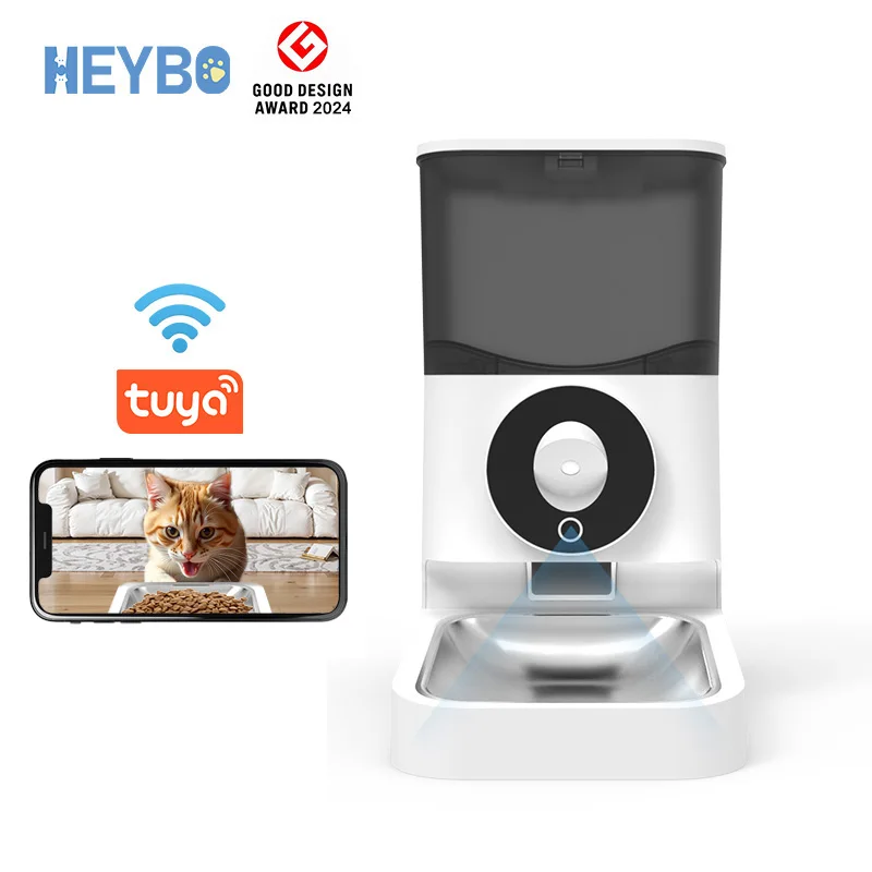 

4.5L Moisture-Proof Lock Fresh Tuya Video Wifi App Control Microchip Auto Smart Cat Dog Pet Feeder With Camera