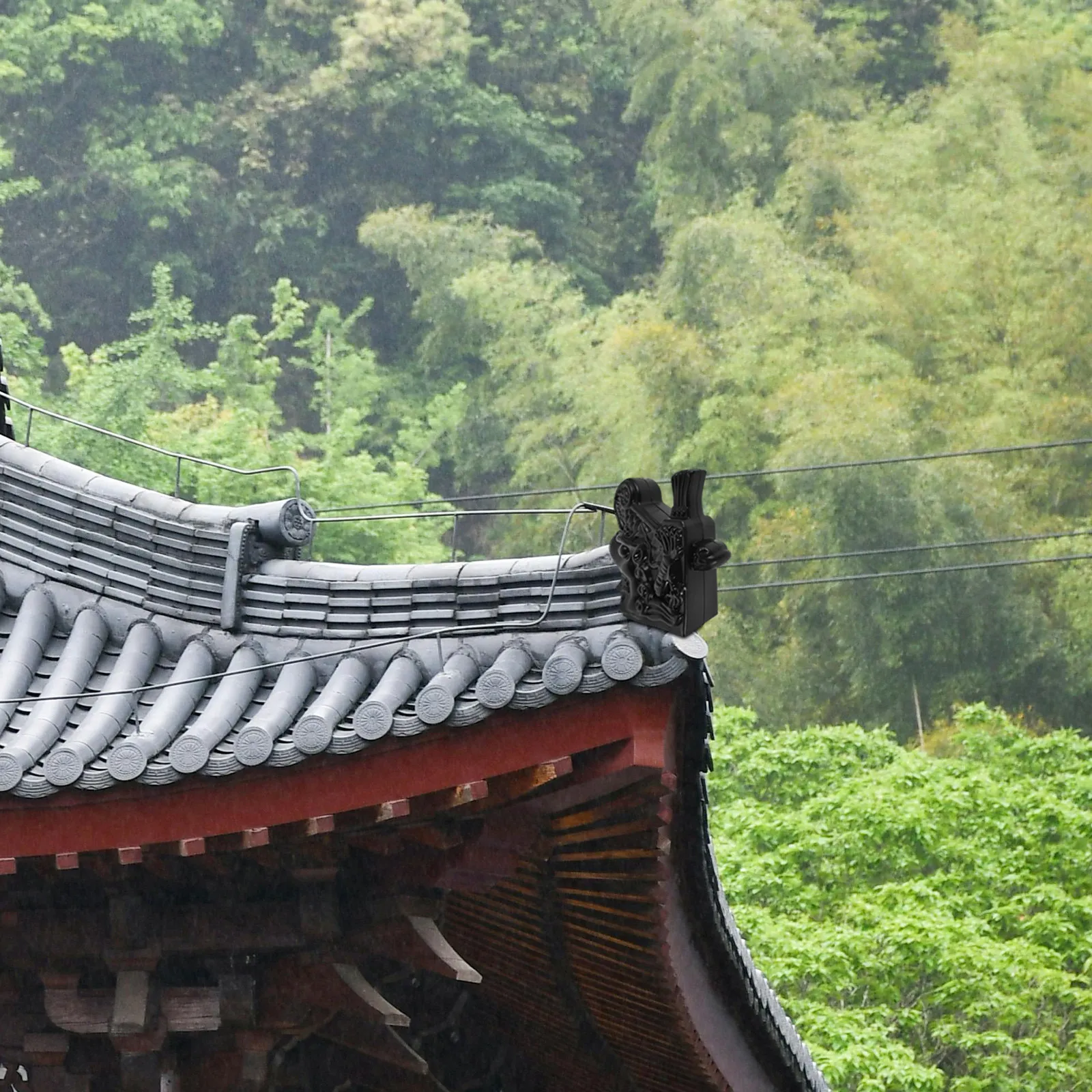 Plastic Roof Tiles Chinese Style Volute Traditional Architectural Embellishments Roof Decoration Tiles Durable Weather