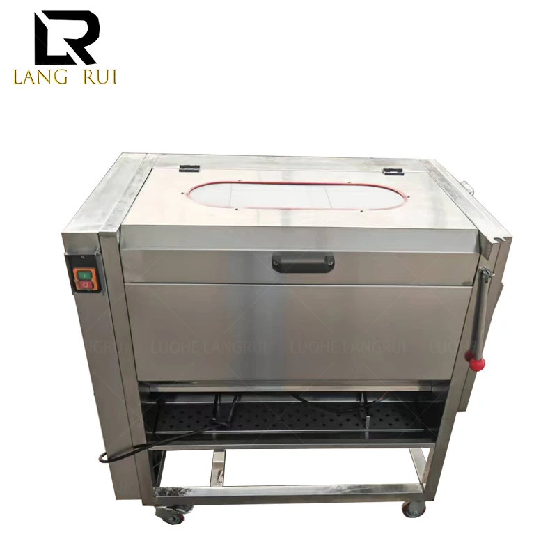 Commercial Brush Roller Cleaning Machine - Automatic Washer for Root Vegetables & Fruits Processing