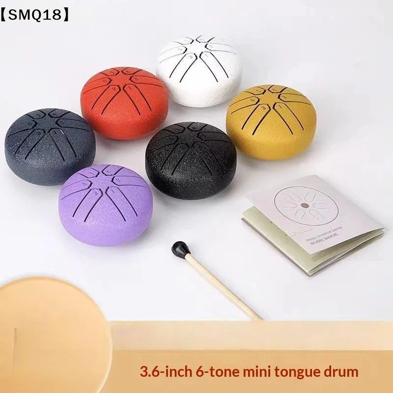 Mini Steel Tongue Drum 4 Inch 8 Notes Rain Drum Portable Percussion Instrument For Kids Adult Yoga Meditation Musical Gifts【SMQ】