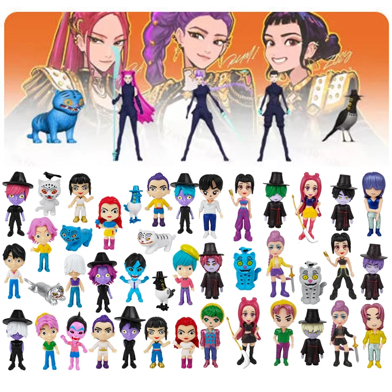 

20Sets Action Kpop Demon Hunters Saja Boys Anime Figure Toys peripheral Derpys Tiger Rumi Mira Zoey Halloween Christmas Gifts