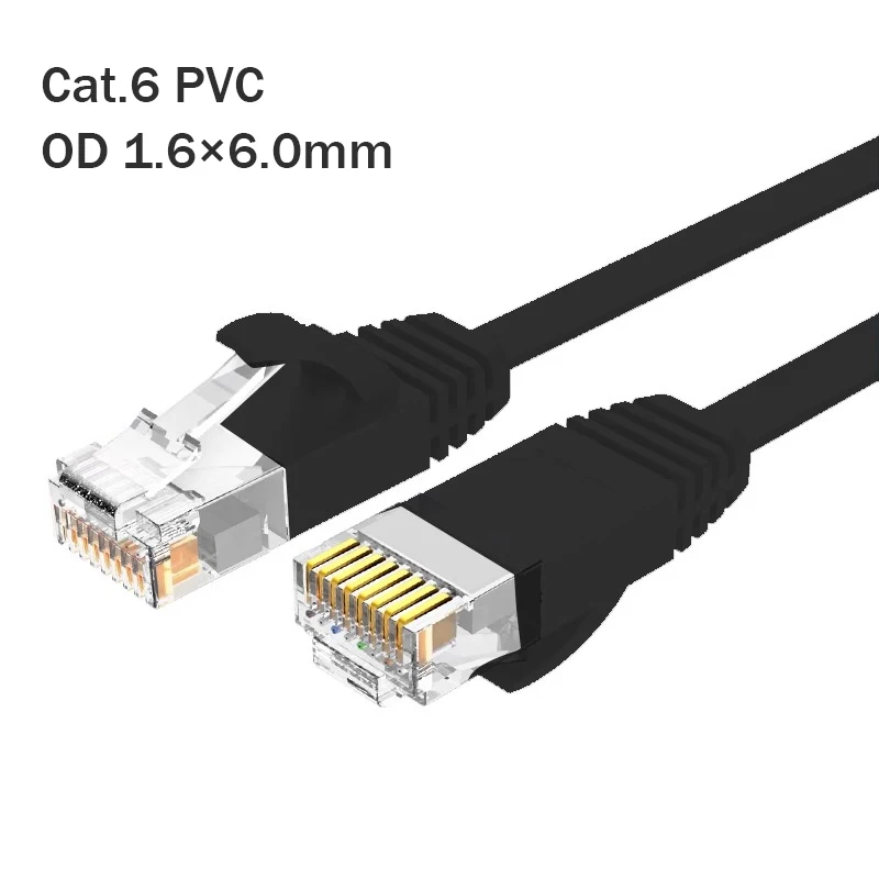 Kabel Ethernet Linkwylan Cat 6 Cat7 UTP STP 1000M Płaski Kabel Internetowy LAN Patch Cord Sieciowy Smukły Długi Kabel Szybki do Routera — zdjęcie produktu 3