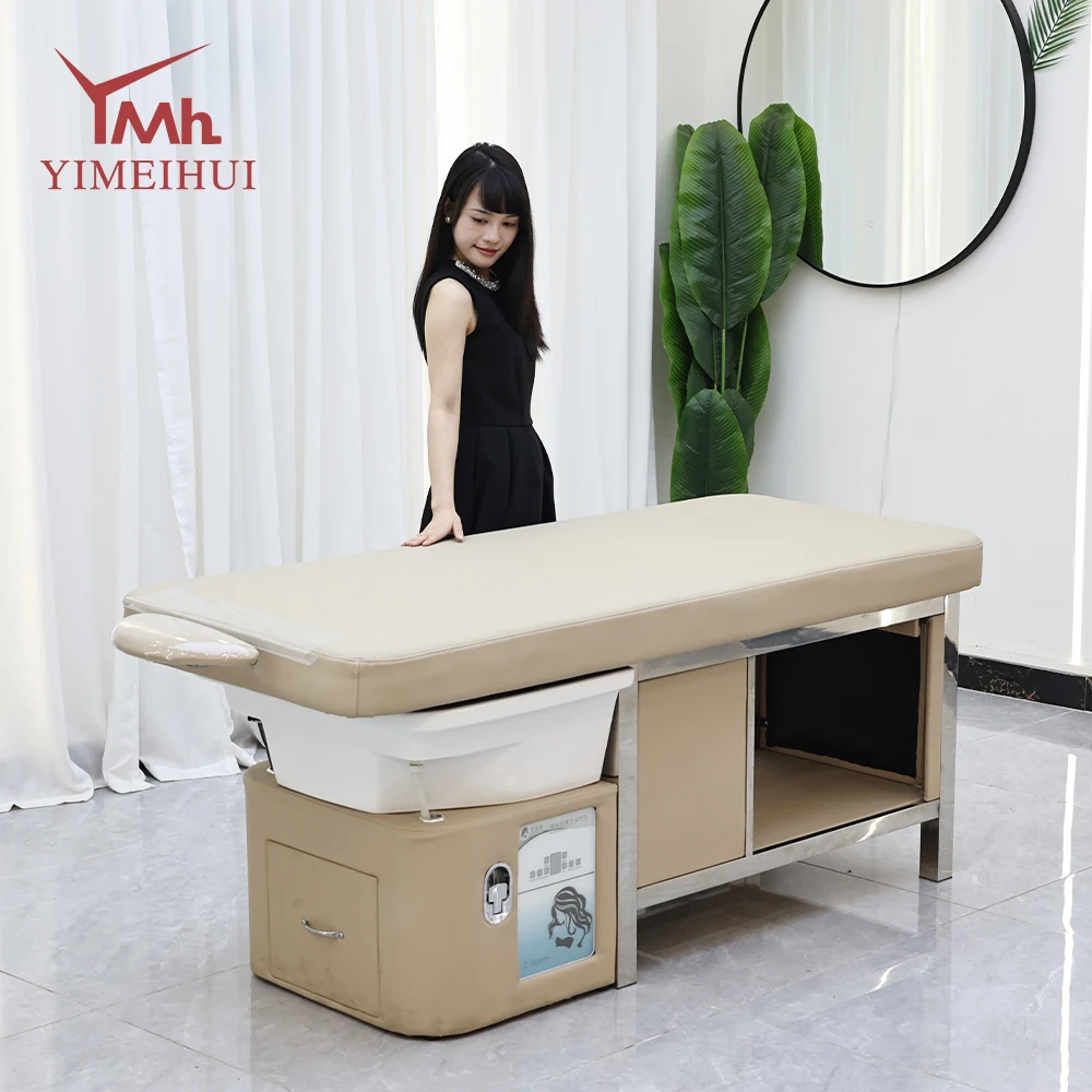 Wholesale Lay Down Water Circulation Extendable Hair Washing Head Spa Beds Massage Shampoo Beds