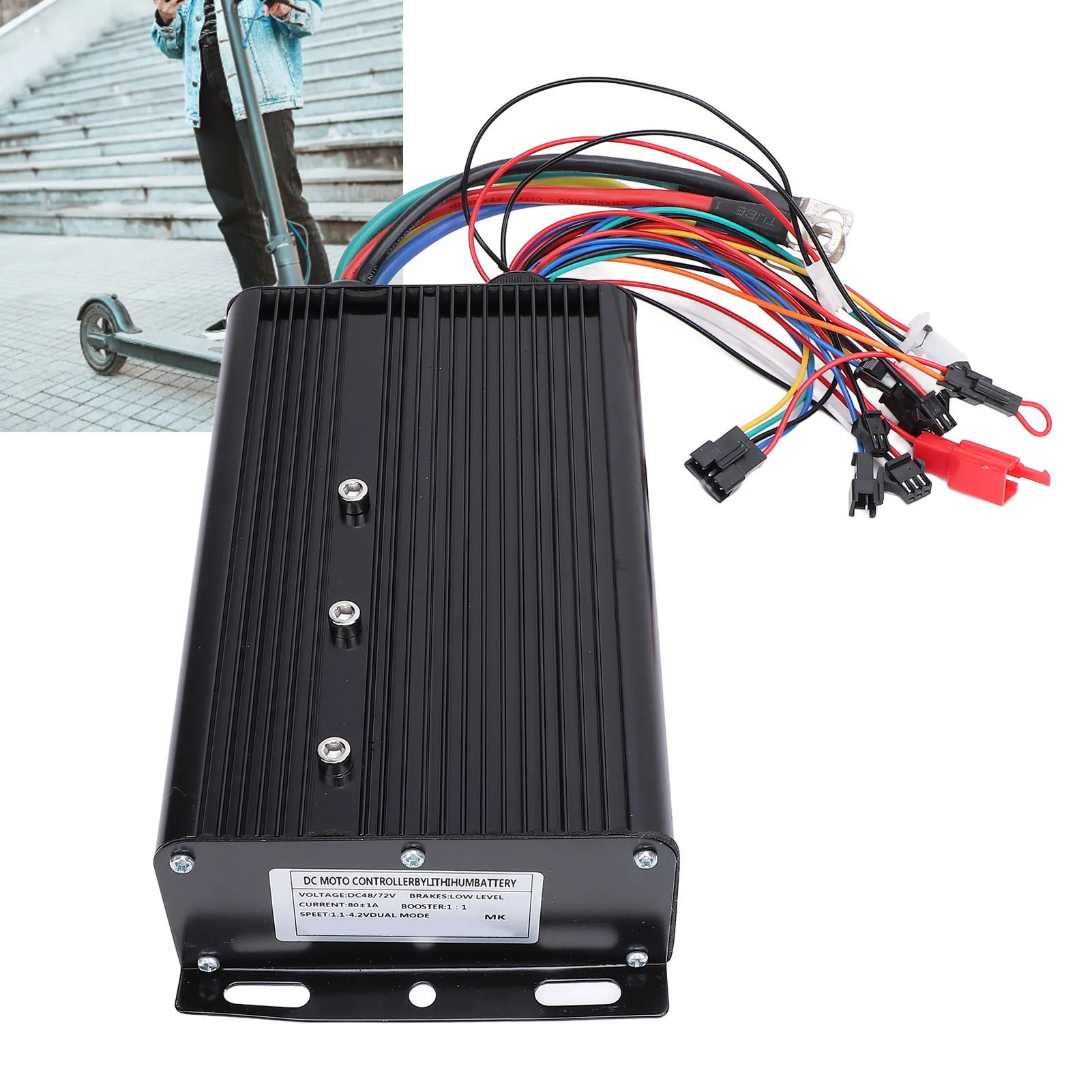 

Electric Scooter Motor Controller Electric Bike Controller 72V 80A 5000W Aluminium Alloy Electric Scooter Speed Motor Controller