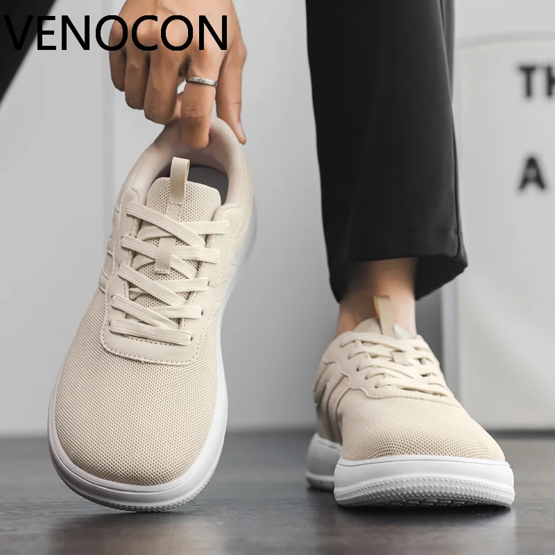 VENOCON Minimalist Stylish Knitwear Upper With Extra Ball Wide Toe Box Nose For Natural Fit Shoes Sneakers For Men Man Woman