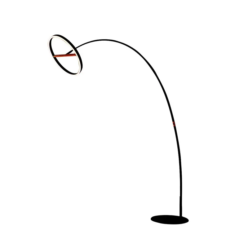 

Living room fishing lamp, Nordic simple and modern, rotating round minimalist creative study floor lamp