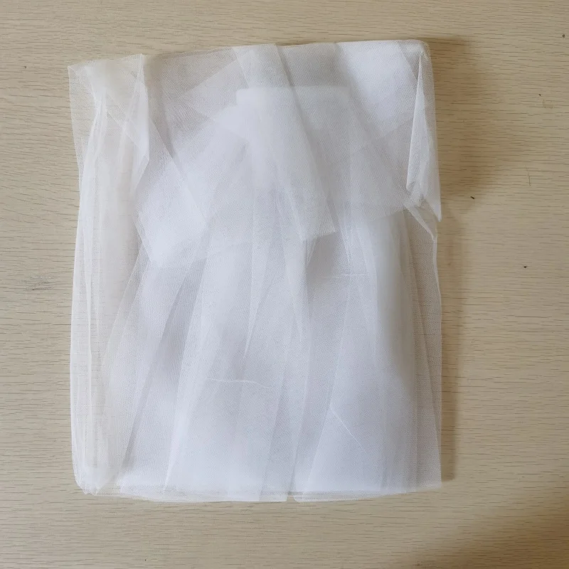 Simple Women White Bridal Comb Two Layers Tulle Short Ivory Bride Veil Cut Edge Wedding Accessories