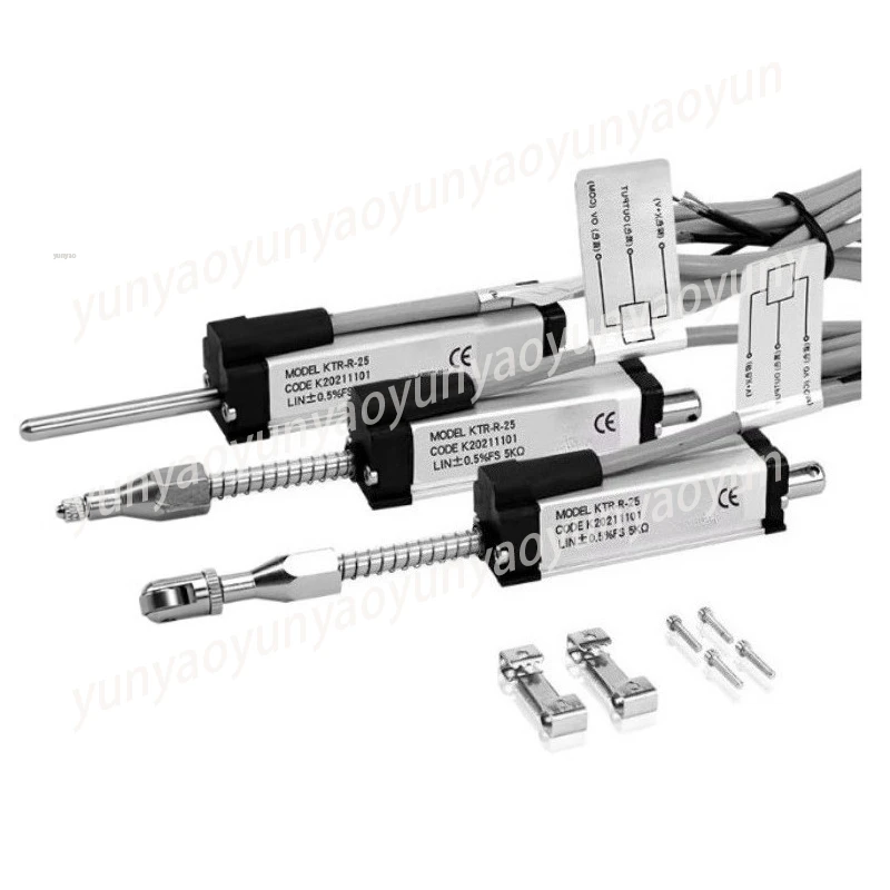 25 Return Spring Resistive Linear Displacement Transducer with Ball Bearing