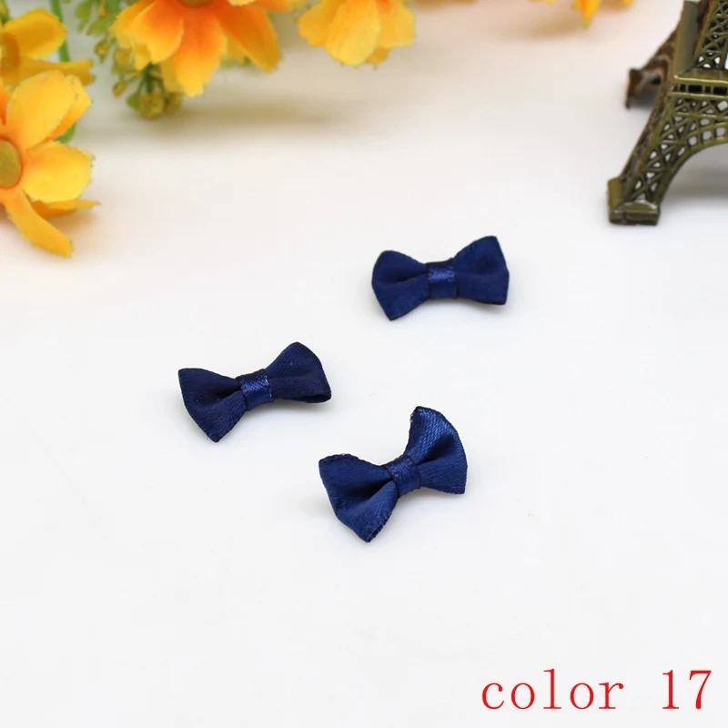 50/100 Stück 10mm-20mm Kleine Satinband-Schleifen Blumenapplikationen zum Nähen Bastelschleifen für Hochzeiten Partys DIY-Dekorationen – Detail 21