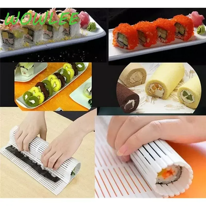 Esterillas antiadherentes para hacer Sushi, herramienta lavable y reutilizable, molde para enrollar comida, fabricante de arroz, almohadilla para enrollar pasteles