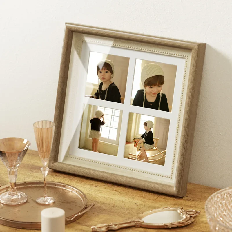 Wedding Photo Frame Display Modern Jointed Combo Glossy Wooden Picture Frame Set, Elegant Photo Frame Home Décor