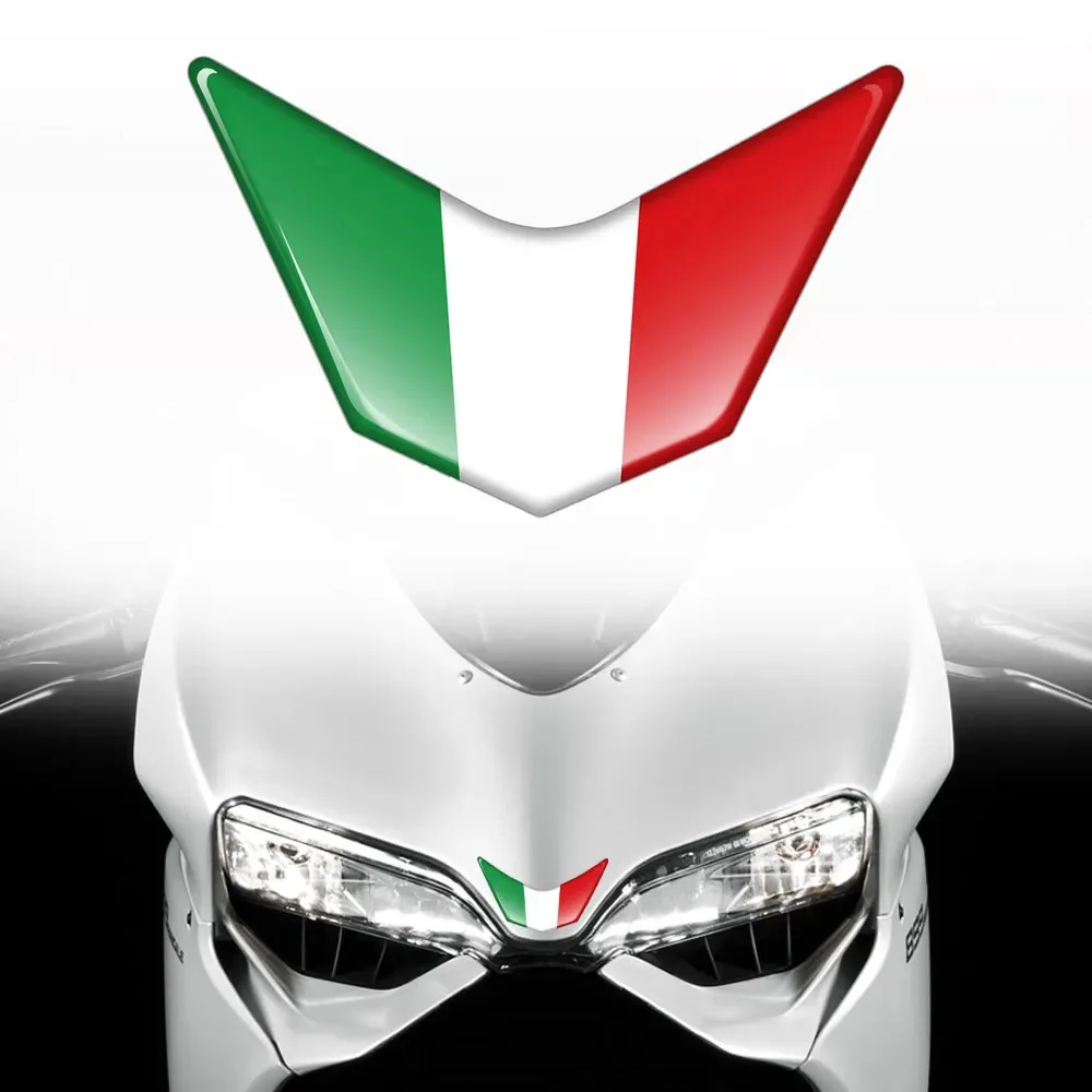 3D Reflective Motorcycle Sticker Bike Car Front Fairing Italy Decal Accessories For Ducati959 969 V4 Aprilia RSV4 Benelli Vespa