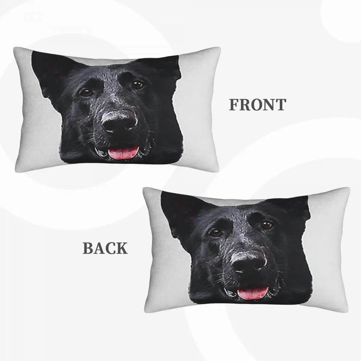 Black German Shepherd Dog Stunning Rectangle Pillowcase Cushion Cover Decor Bedroom Bed Home Comfort Throw Pillow