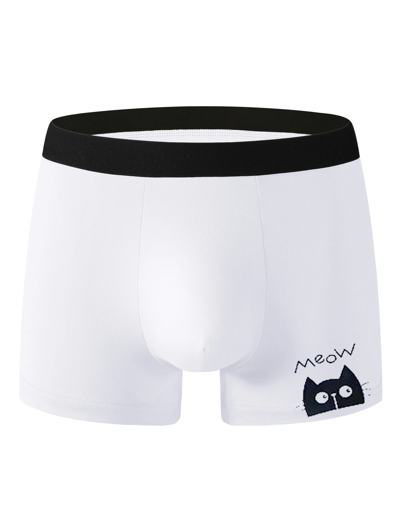 

comfortable and high-quality print classical Men's must-have fashionable underwear for summer 2025 Black cartoon print simple