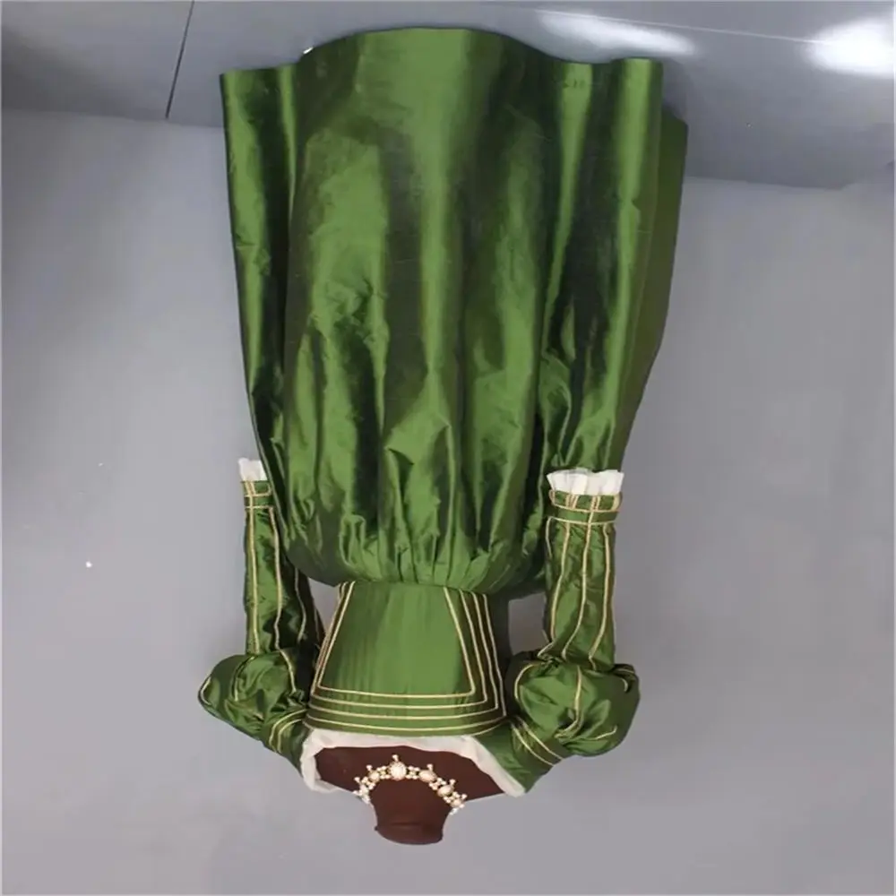 

16th Century Victorian Women's Renaissance Green Ball Gown Dress Victorian Vintage Costume Tudor Elizabethan Outfit