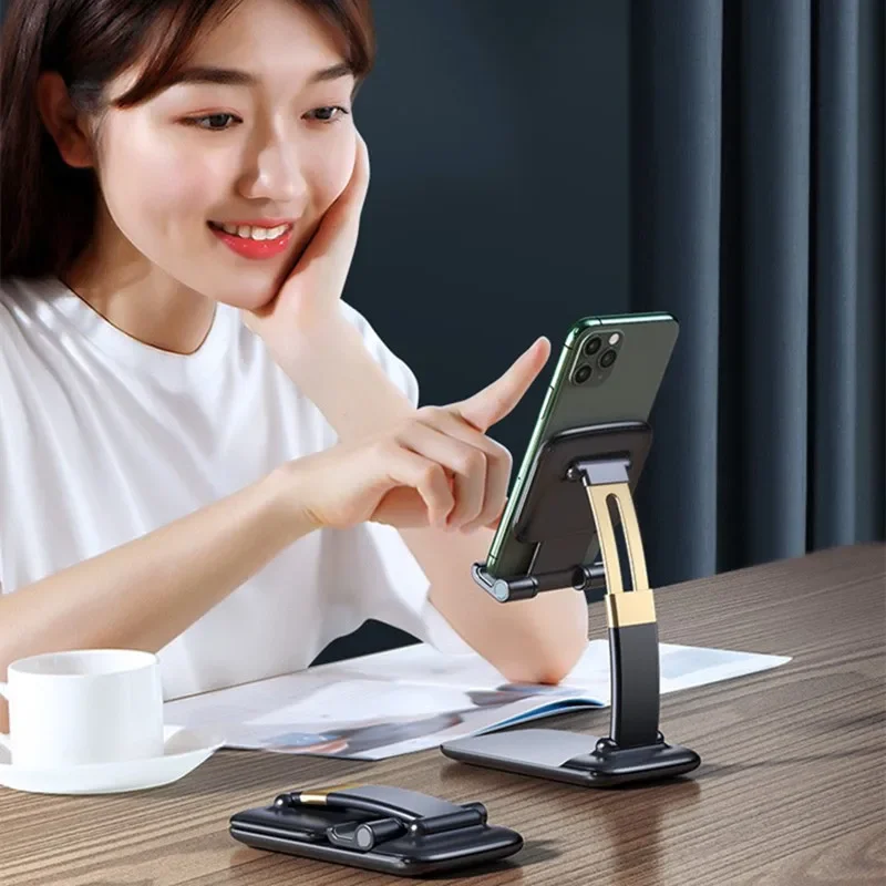 Freely Adjustable Bracket for Mobile Phone Tablet PC MP4 MP5 Portable Folding Telescopic Lifting Desktop Spin Non Slip Mat Stand