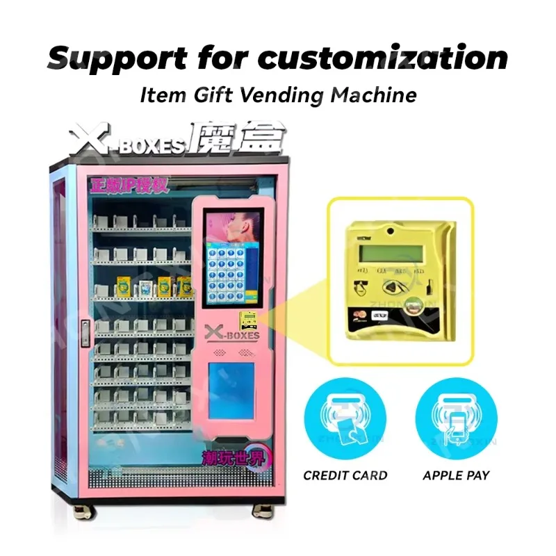من السهل Restock هدايا الخدمة الذاتية على مدار 24 ساعة، آلة بيع صندوق سعيد محظوظ، آلة صندوق أعمى ذات سعة كبيرة
