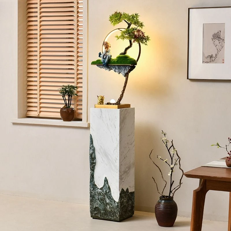 Zen flowing water ornament floor-to-ceiling home decoration fountain tea room landscape