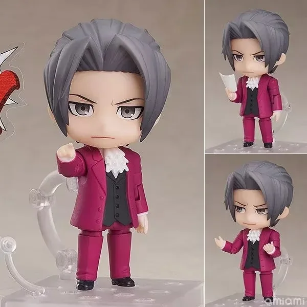 Anime Ace Attorney Phoenix Wright 1761 Miles Edgeworth 1762 Q ver. Christmas Gift for Children 10cm