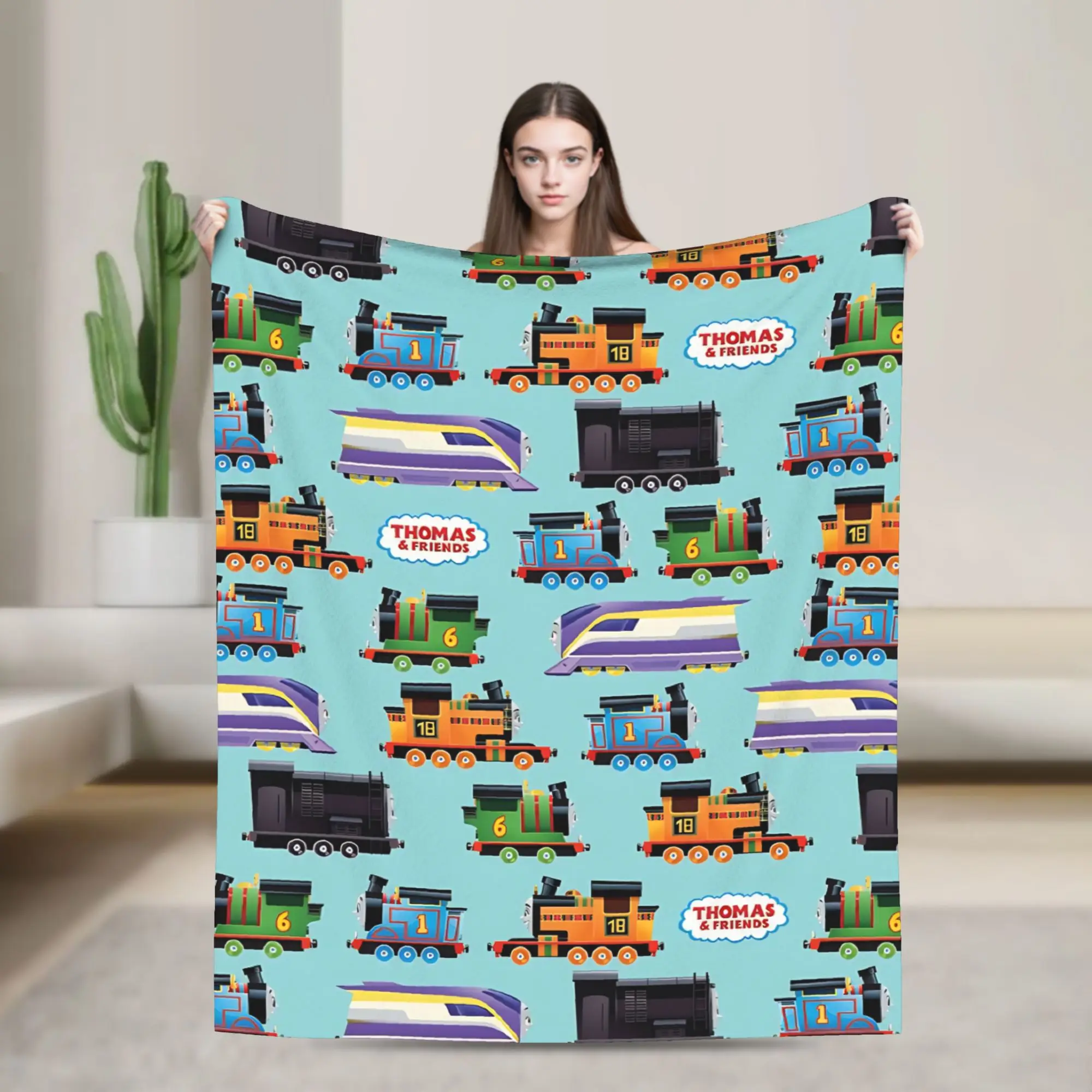 

Одеяла T-Thomas The Train Friends, фланелевое одеяло для кемпинга, кресла, супер теплое покрывало на заказ, подарок