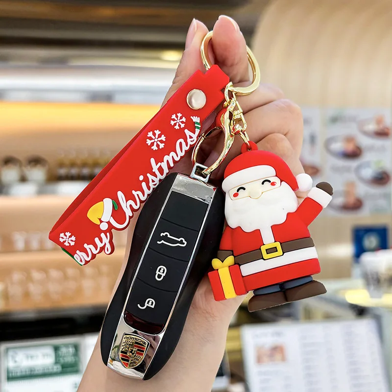 Minso サンタクロースキーホルダー、カーハンガー、バッグ、キーチェーン、ペンダント、高級クリスマス絶妙な小さなギフト