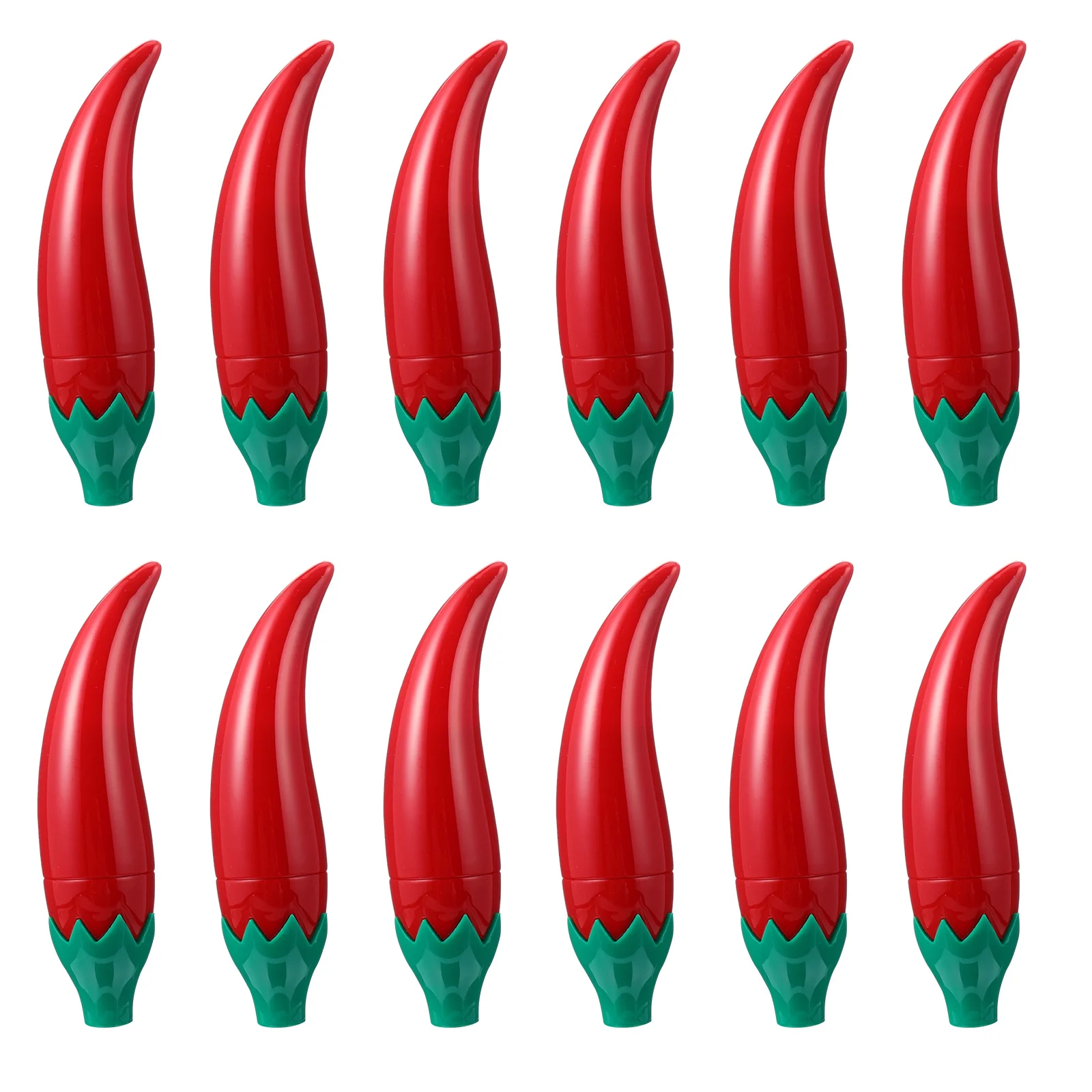 12 pezzi fai da te tubo per lucidalabbra mini contenitore vuoto per rossetto bottiglia di balsamo per labbra riutilizzabile in plastica forma creativa per divertimento in viaggio rosso