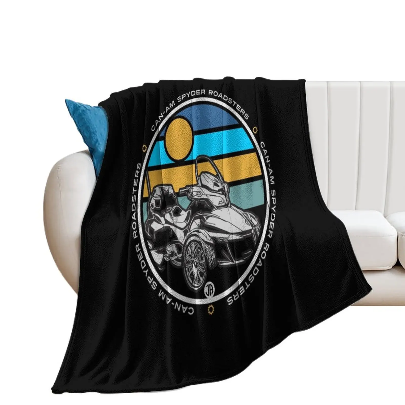 Can-Am Spyder RT Retro Sign Throw Blanket Flannels Thermal Blankets