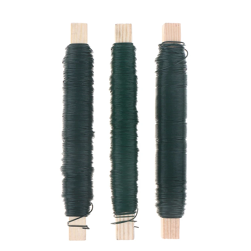 0.5/0.65/0.7mm Green Metal Floral Wire, Anti-Rust for Craft Wrapping, Perfect for Christmas Decorations