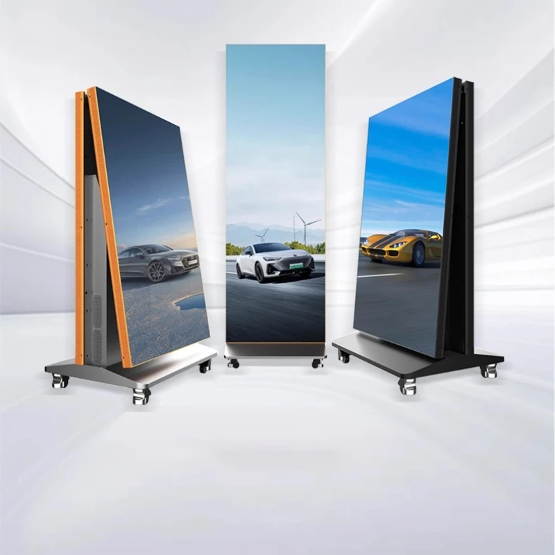 LED full-color poster screen advertising machine folding advertising machine mobile large screen
