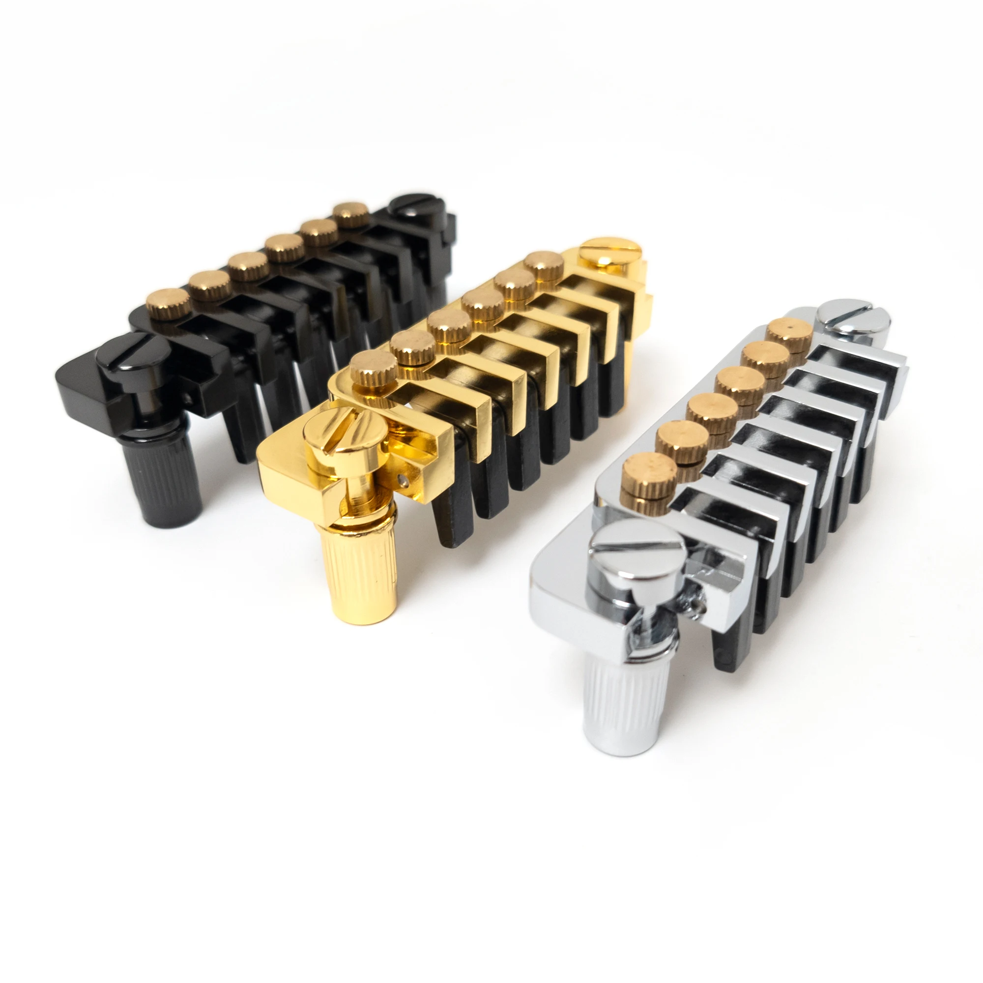 

Tune-O-Matic Style Stop Bar Tailpiece Zinc Alloy Guitar Bridge 6 String Black Gold Chrome for LP SG Guitar