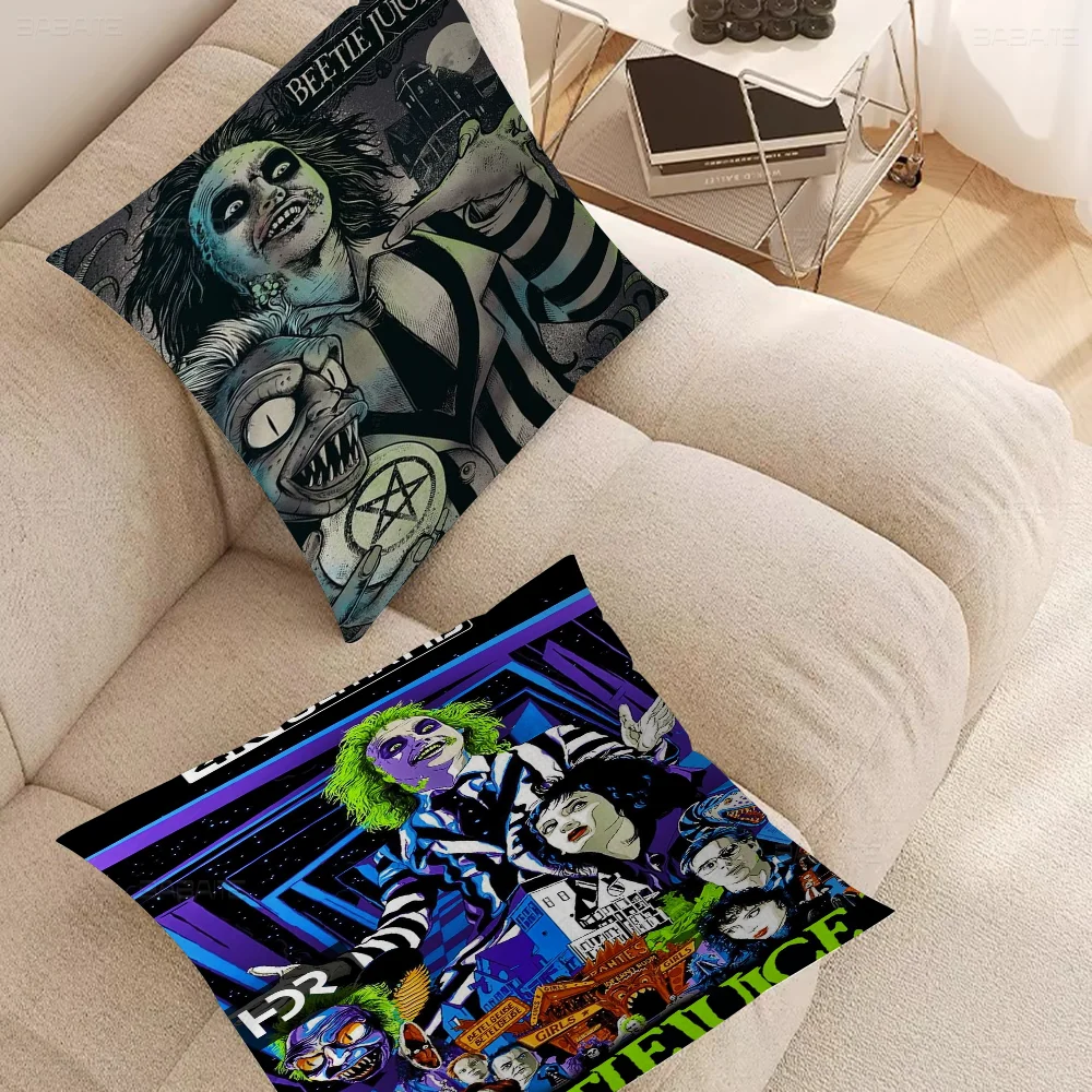 Horror Movie Beetlejuice Personalized Picture Text Home Decorative Pillows Household Gifts 45x45cm