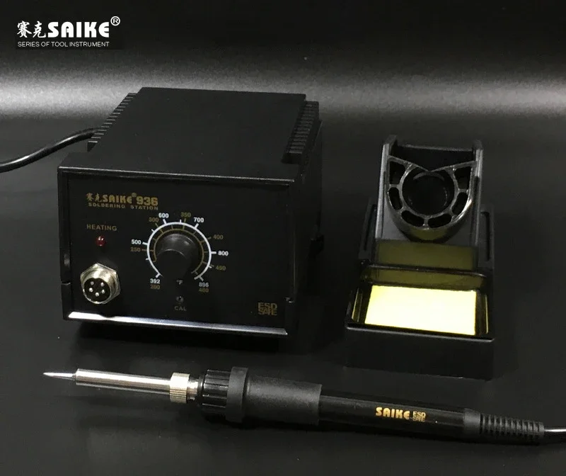 Estación de soldadura SAIKE 936, hierro eléctrico, 50W, estación de soldadura termostática, reparación de soldadura + núcleo de calefacción de cerámica A1322