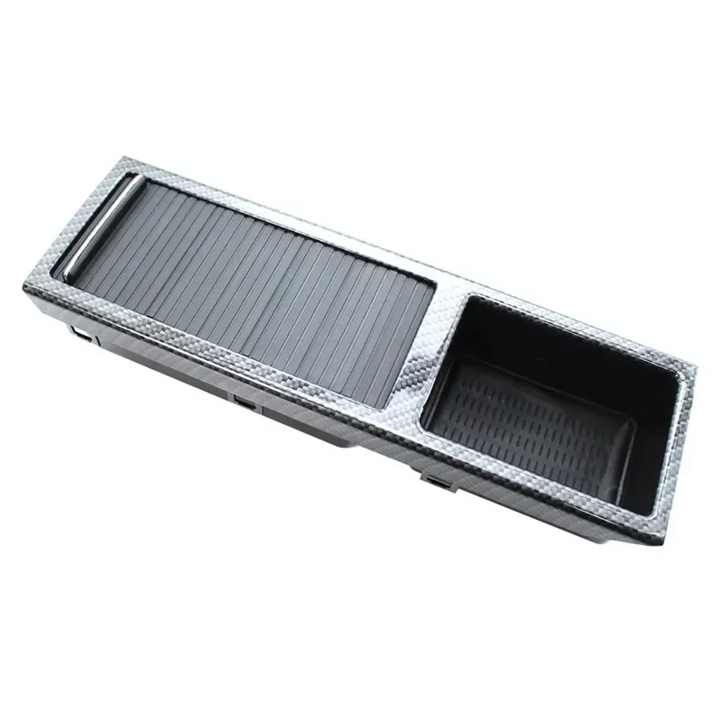 Car front center console beverage cup holder coin holder interior carbon fiber storage tray replacement