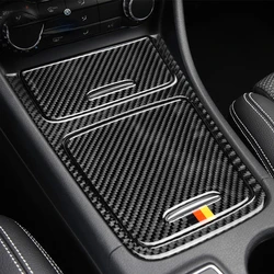 Real Soft Carbon Fiber Sticker for Mercedes Benz A Class W176 CLA C117 GLA X156 2013-2018 Car Center Console Panel Accessories