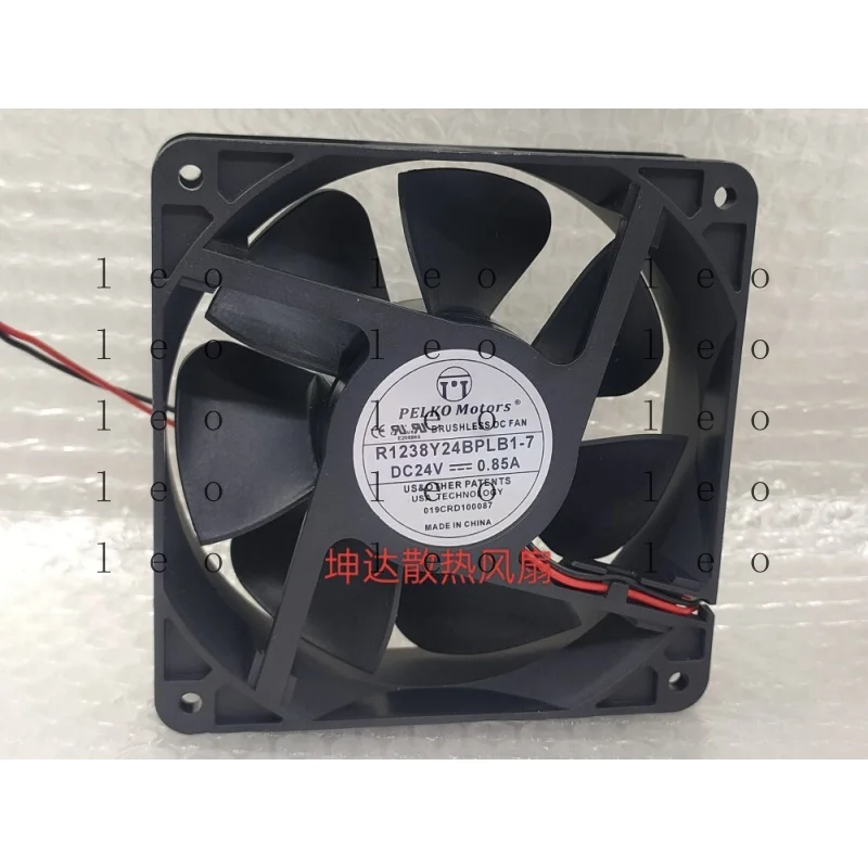 DD  1 PCS  PELKO Motors Fan R1238Y24BPLB1-7 24V 0.85A  12038 12cm 2 wire cooling fan