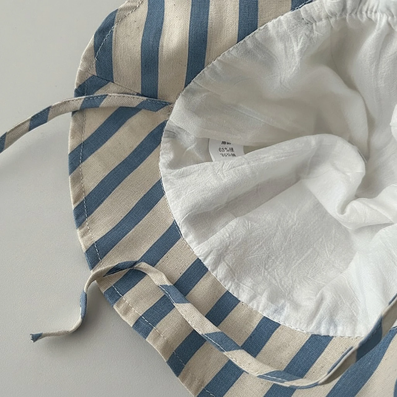 

Korean Plaid Baby Bucket Hat Vintage Striped Dot Print Fisherman Cap for Kids Boy Girl Summer Wide Brim Sunscreen Hats